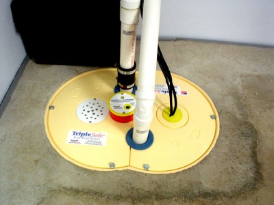 Sump Pump install by Kevin Ginnings Plumbing Service Inc. - TripleSafe Sump Pump System