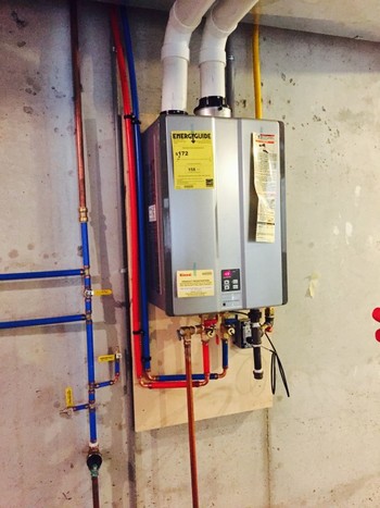 Rinnai tankless water heater installation